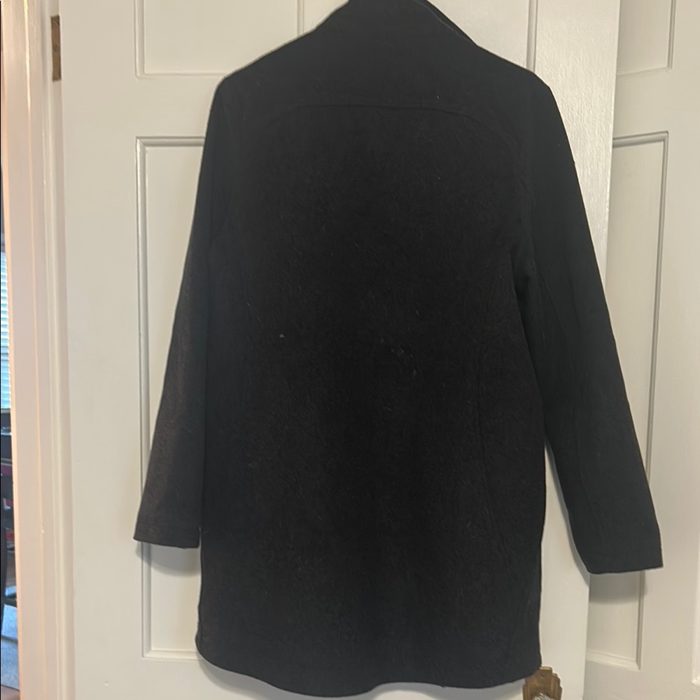 Pendleton Black Pea Coat with Striped Lining - Picture 3 of 9